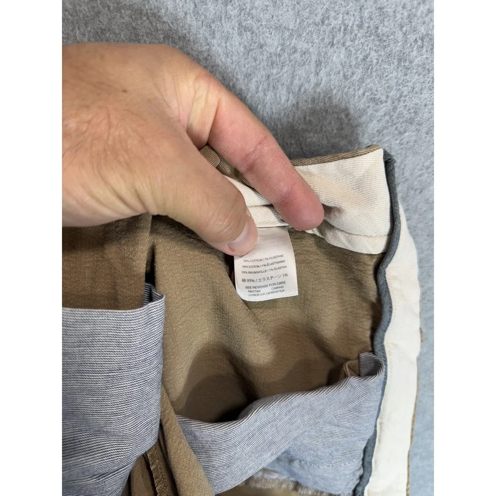 J Crew Pants‎ Mens 32x32 Khaki Tan 484 Slim Stretch Chino Casual Classic Style